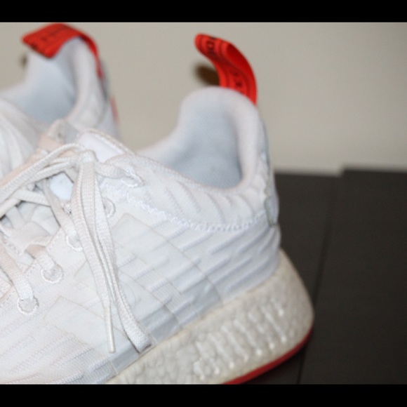 Adidas NMD R1 Red and White Size 11.5 - Picture 4 of 5
